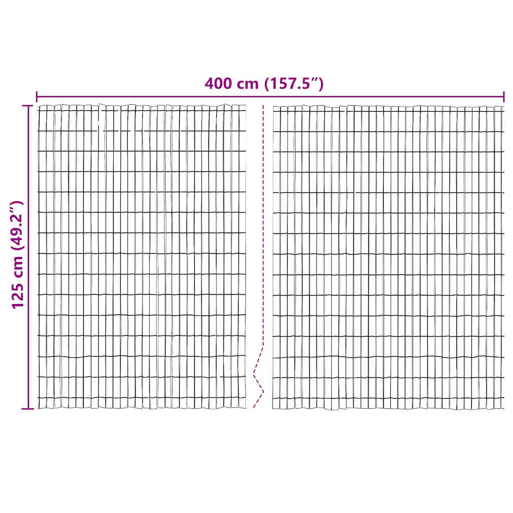 Ograda od kore drveta Smeđa 400 x 125cm Kora
