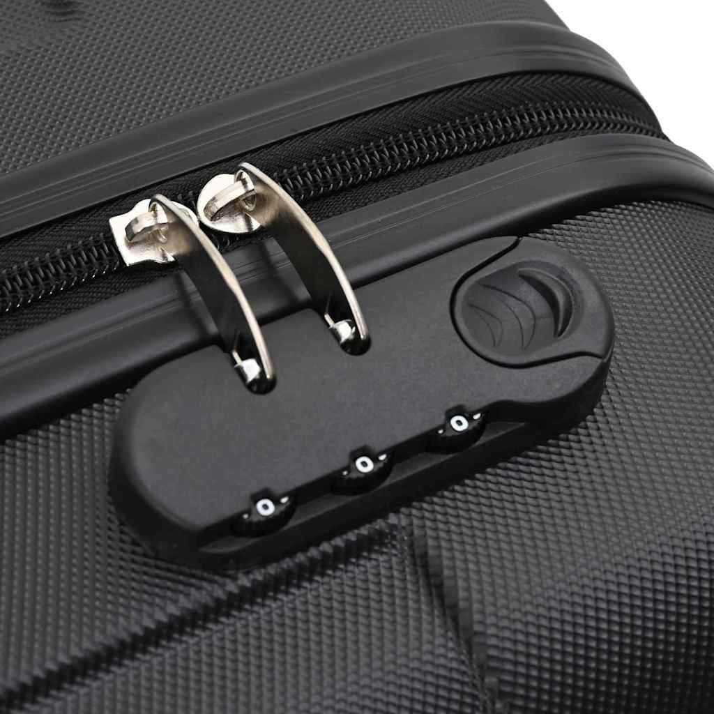 Kofer s zaključavanjem 3 pcs Crna 50 x 31 x 78 cm ABS plastika
