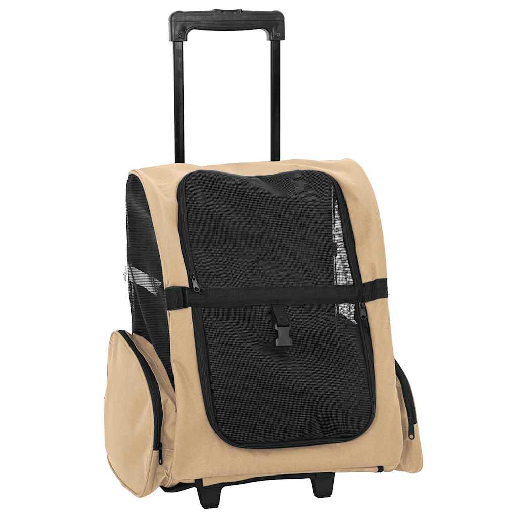 Kolica za kućne ljubimce 3 u 1 Dizajn Pješčana 48 x 32 x (57-106) cm Oxfordska tkanina