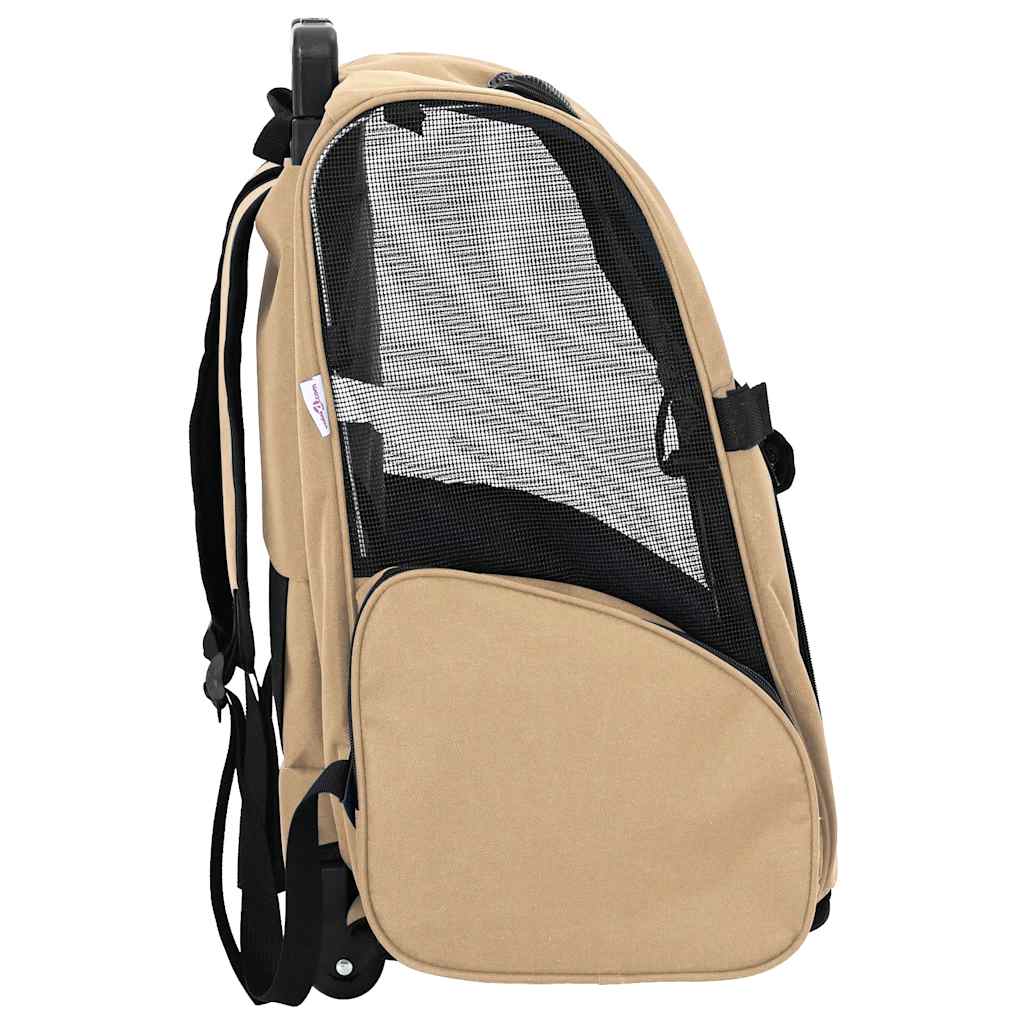 Kolica za kućne ljubimce 3 u 1 Dizajn Pješčana 48 x 32 x (57-106) cm Oxfordska tkanina