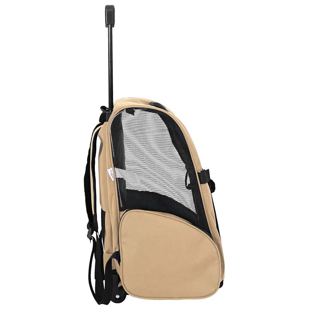 Kolica za kućne ljubimce 3 u 1 Dizajn Pješčana 48 x 32 x (57-106) cm Oxfordska tkanina