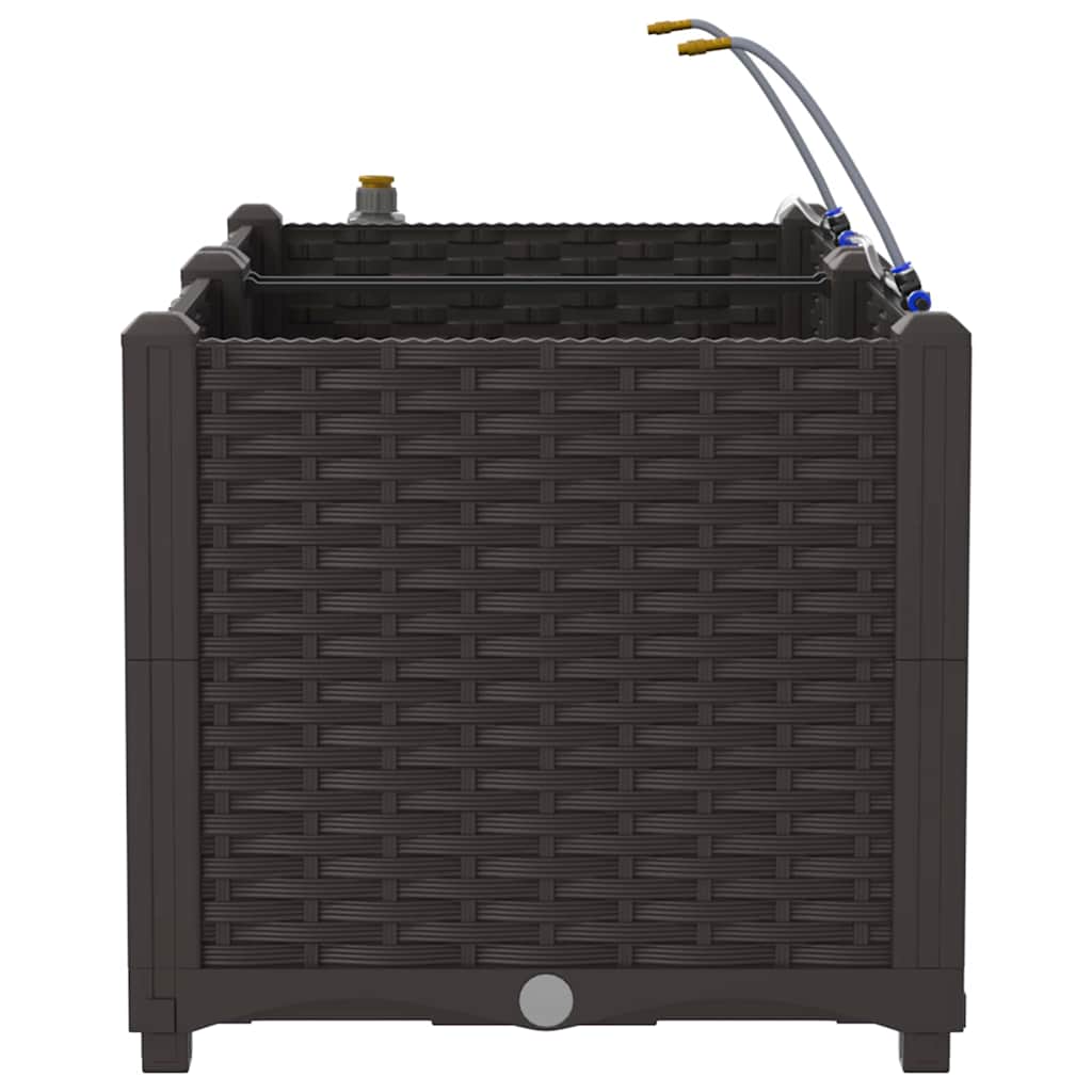Vrtna saksija 2 pcs Smeđa 80 x 40 x 37,5 cm Plastika