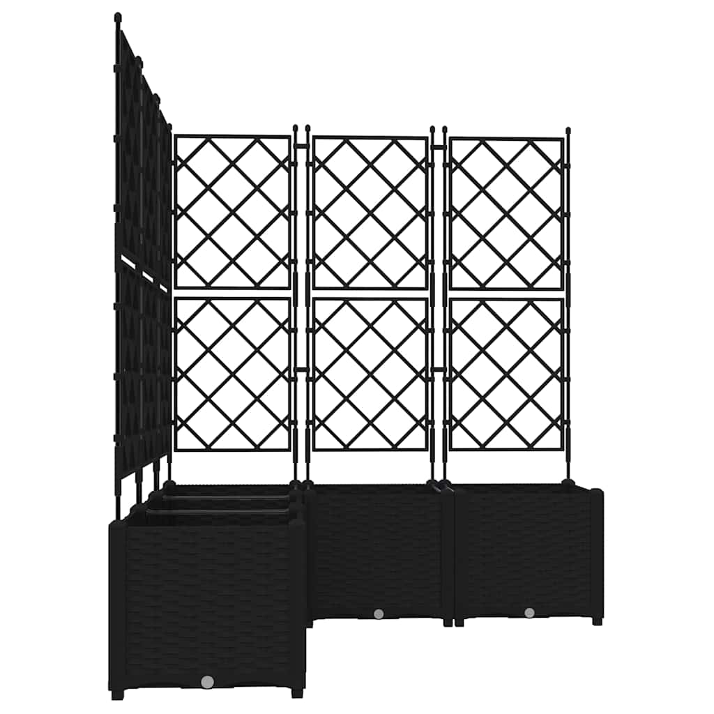 Vrtna saksija 5 pcs Crna 120 x 120 x 143 cm Plastika