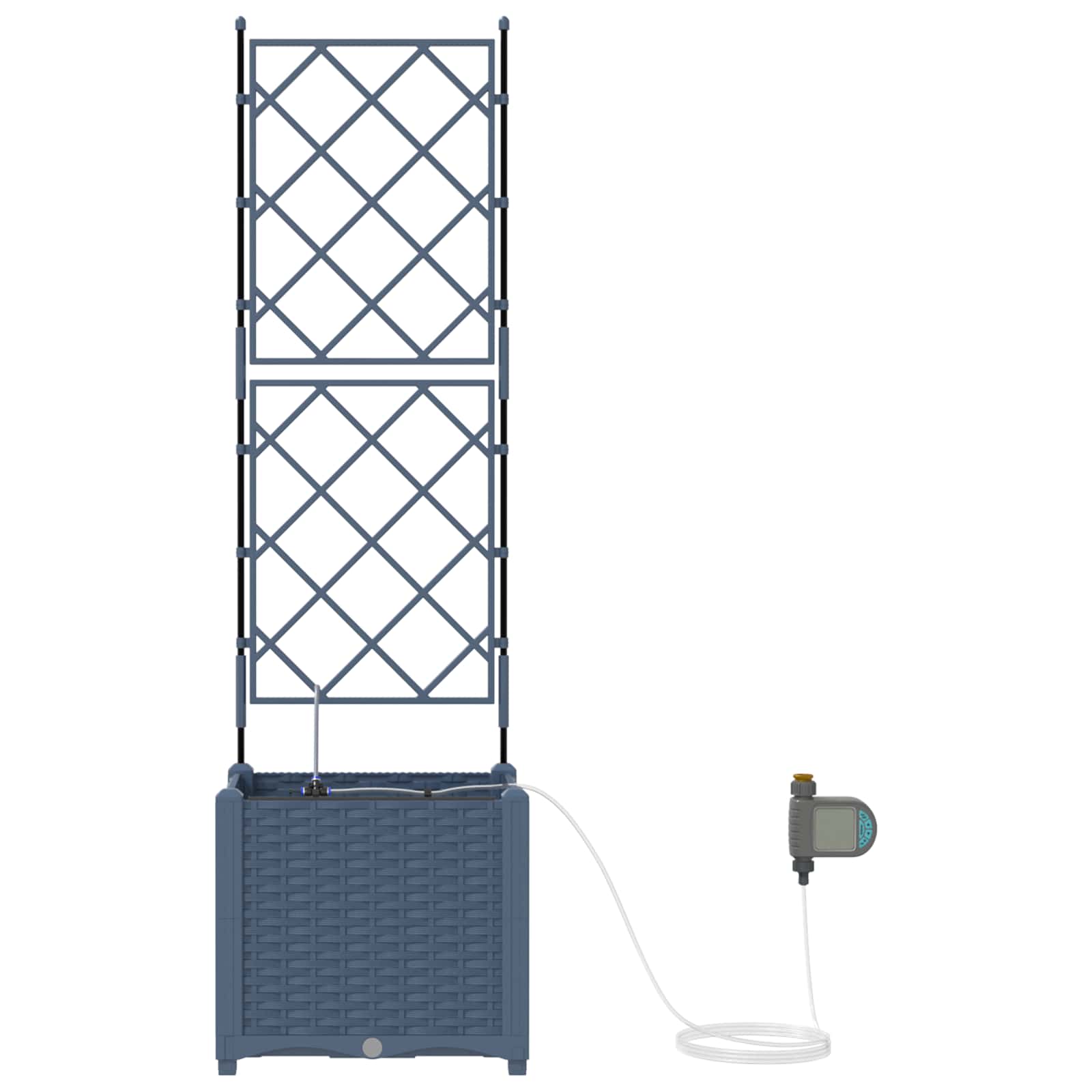 Vrtna saksija Sivi 40 x 40 x 142 cm Plastika