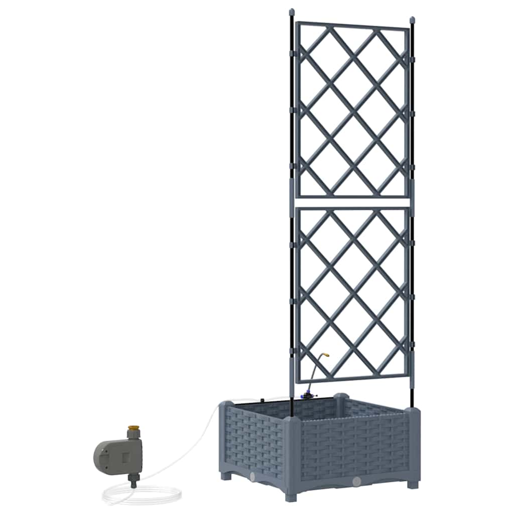 Vrtna saksija Svijetlo siva 40 x 40 x 126 cm Plastika