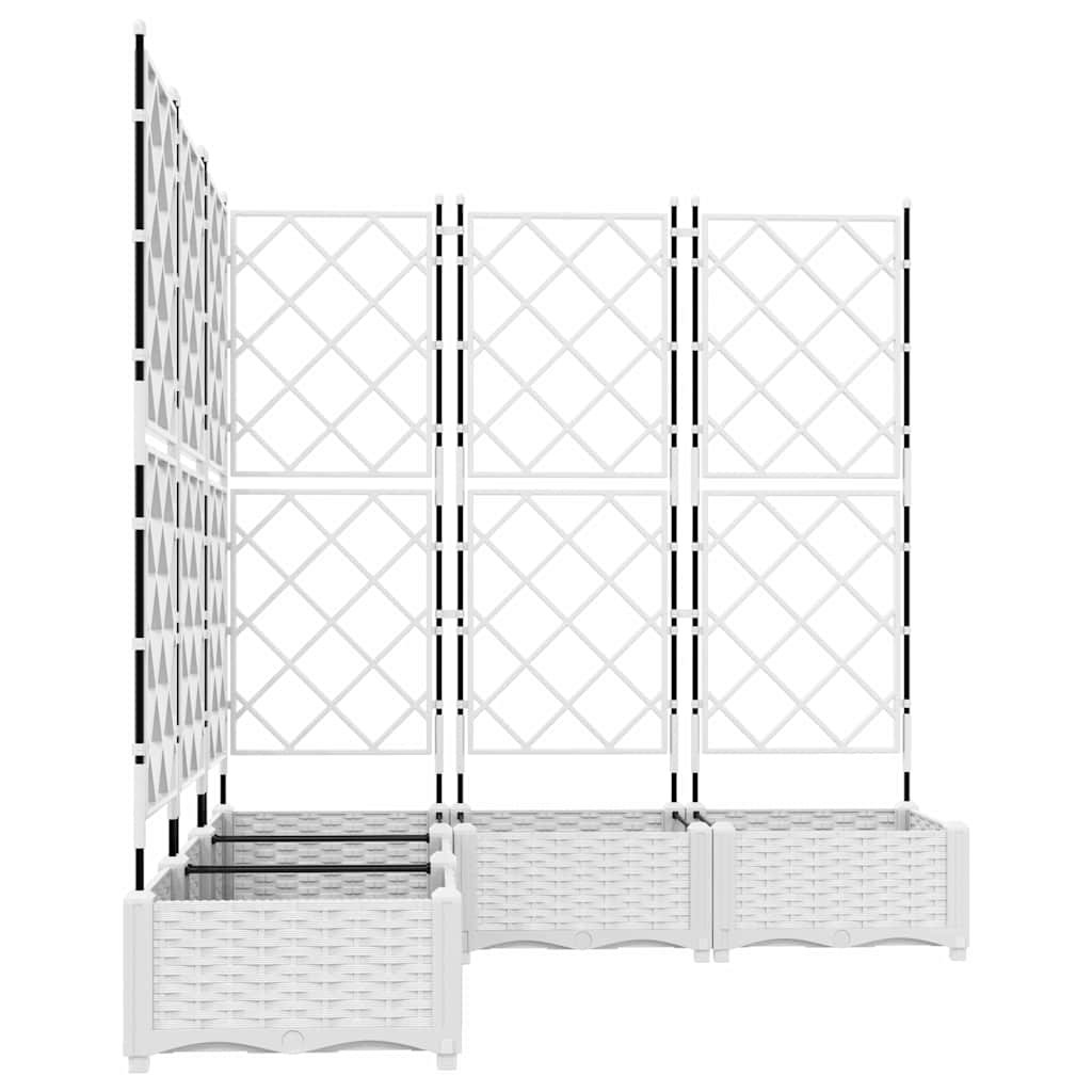 Vrtna saksija 5 pcs Bijeli 120 x 120 x 125,5 cm Plastika