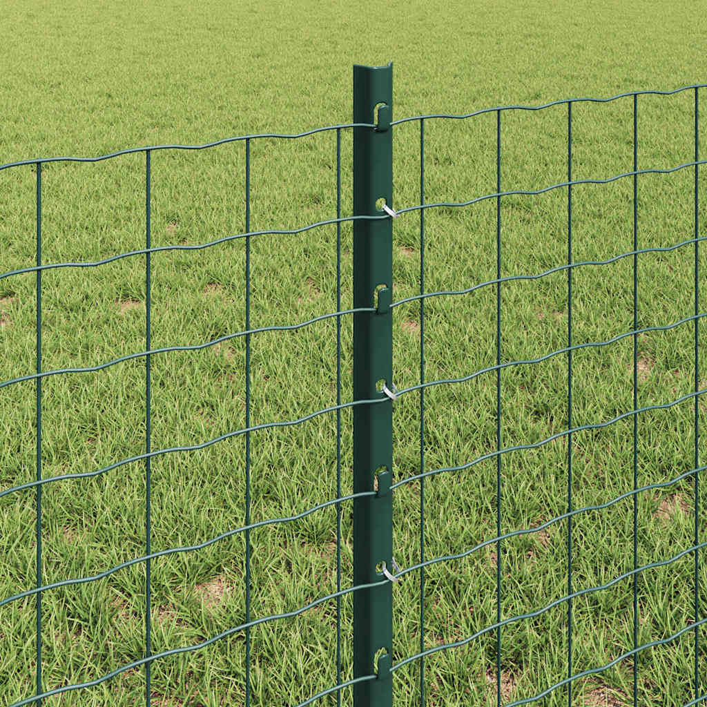 Stup za ogradu 5 pcs Zelena 100 cm Čelik