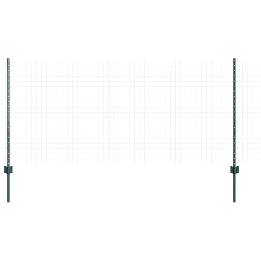 Stup za ogradu 11 pcs Zelena 100 cm Čelik