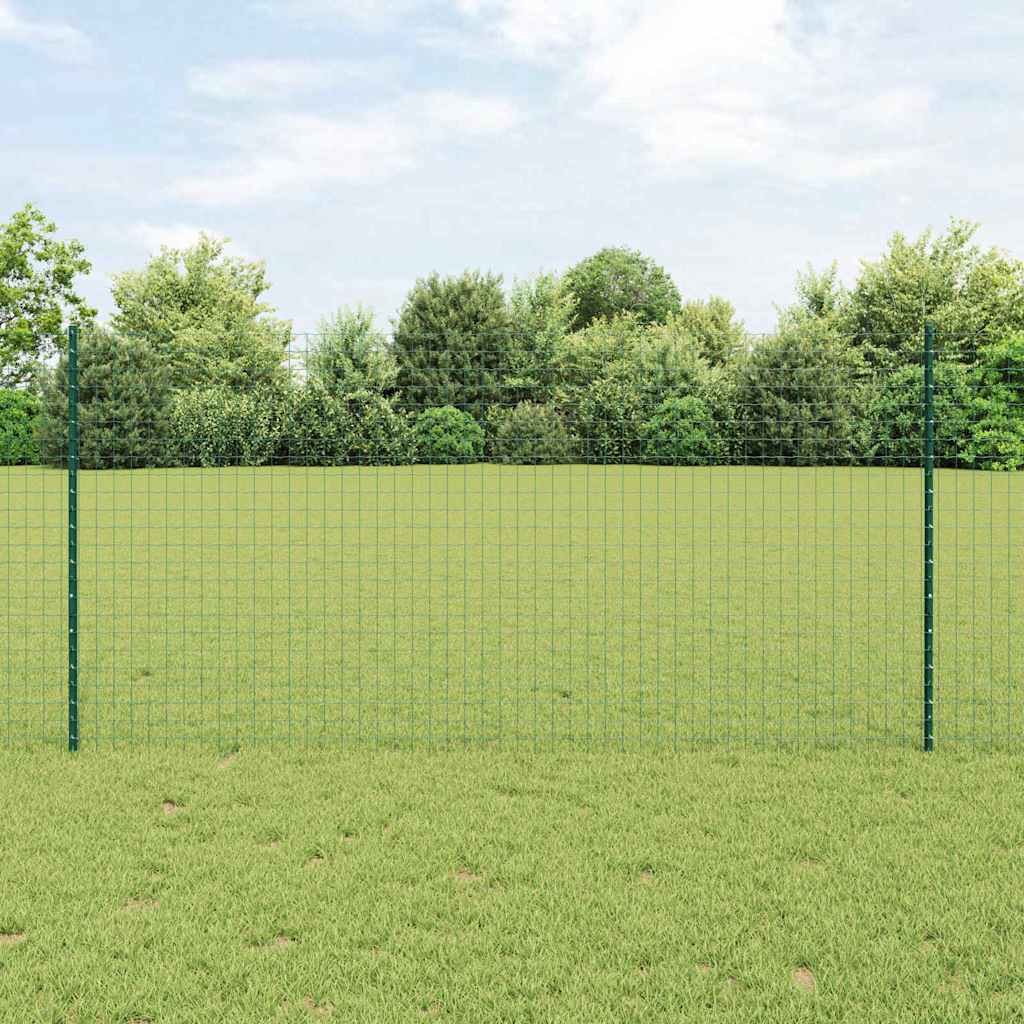 Stup za ogradu 5 pcs Zelena 120 cm Čelik