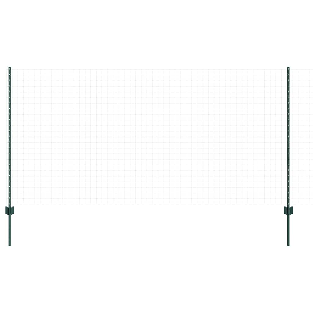 Stup za ogradu 5 pcs Zelena 120 cm Čelik