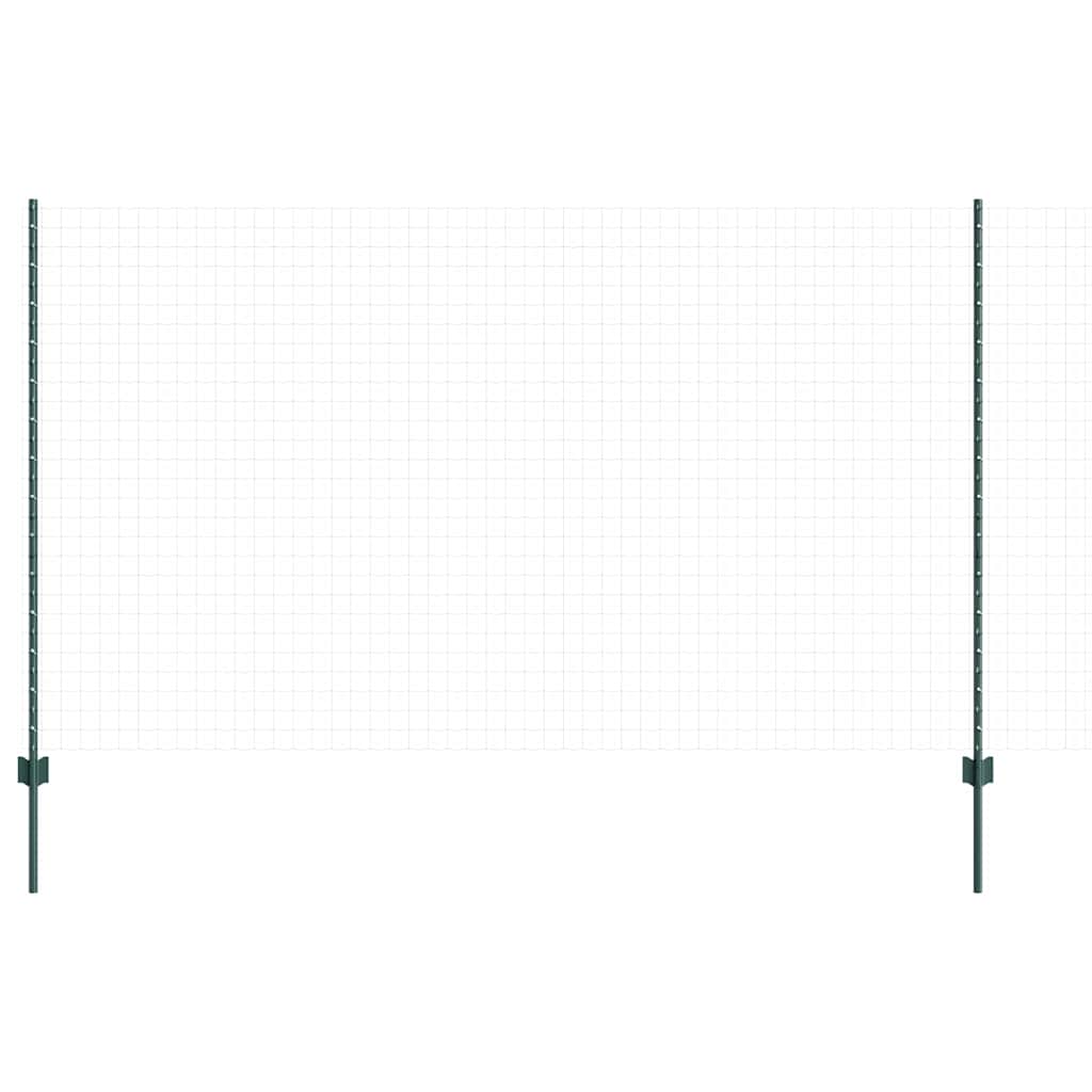 Ugrađeni stup za ogradu 5 pcs Zelena 180 cm