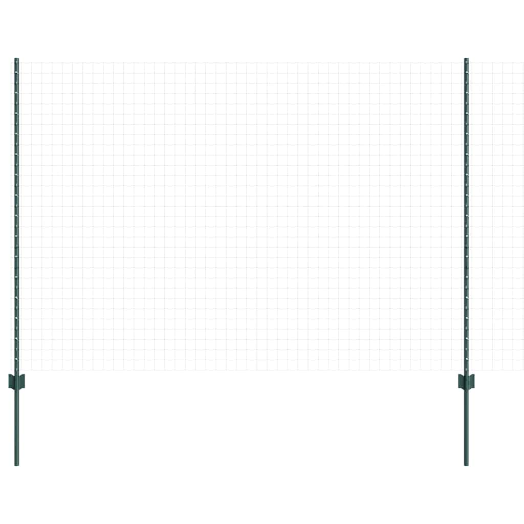 Stup za ogradu 11 pcs Zelena 160 cm Čelik