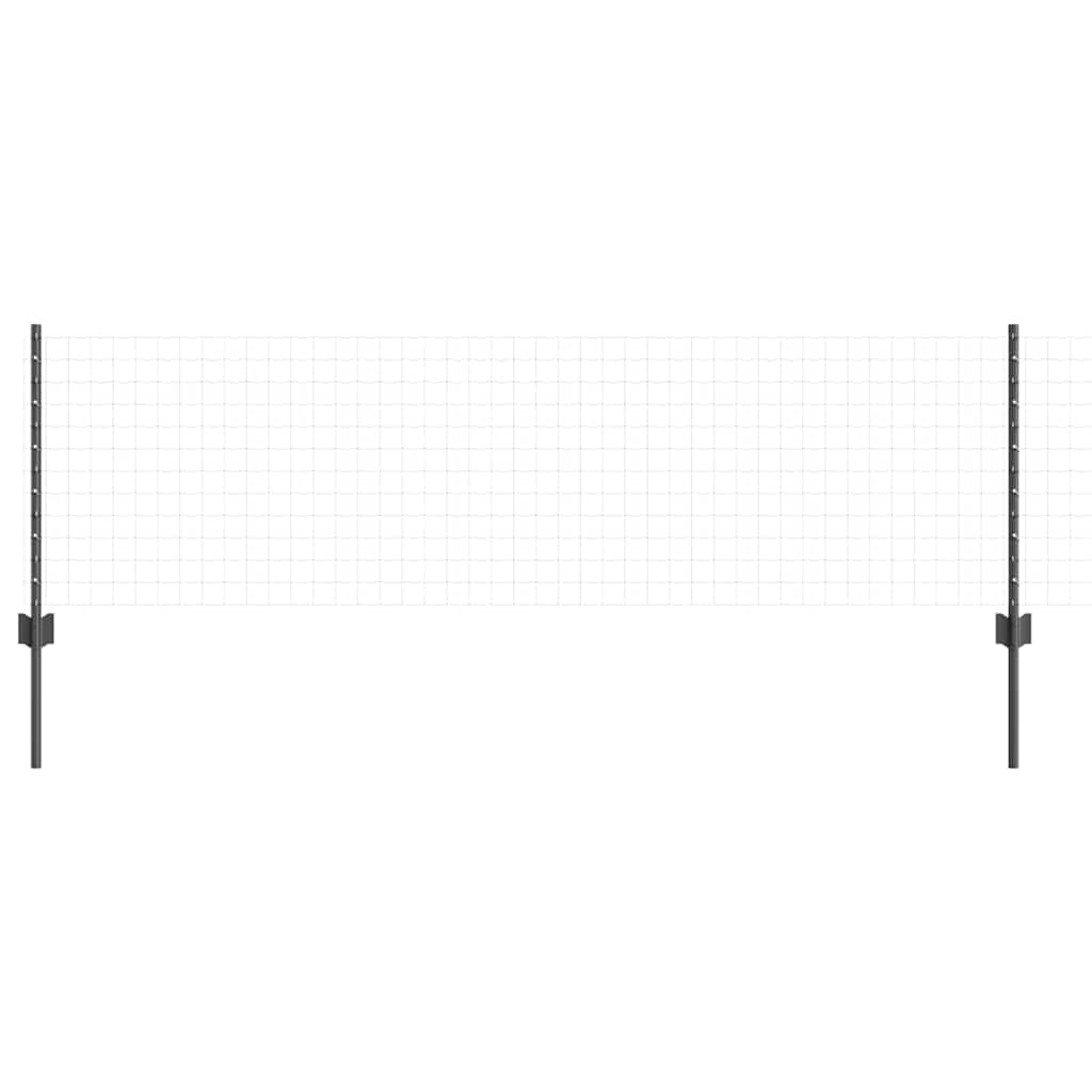 Stup za ogradu 11 pcs Siva 60 cm Čelik