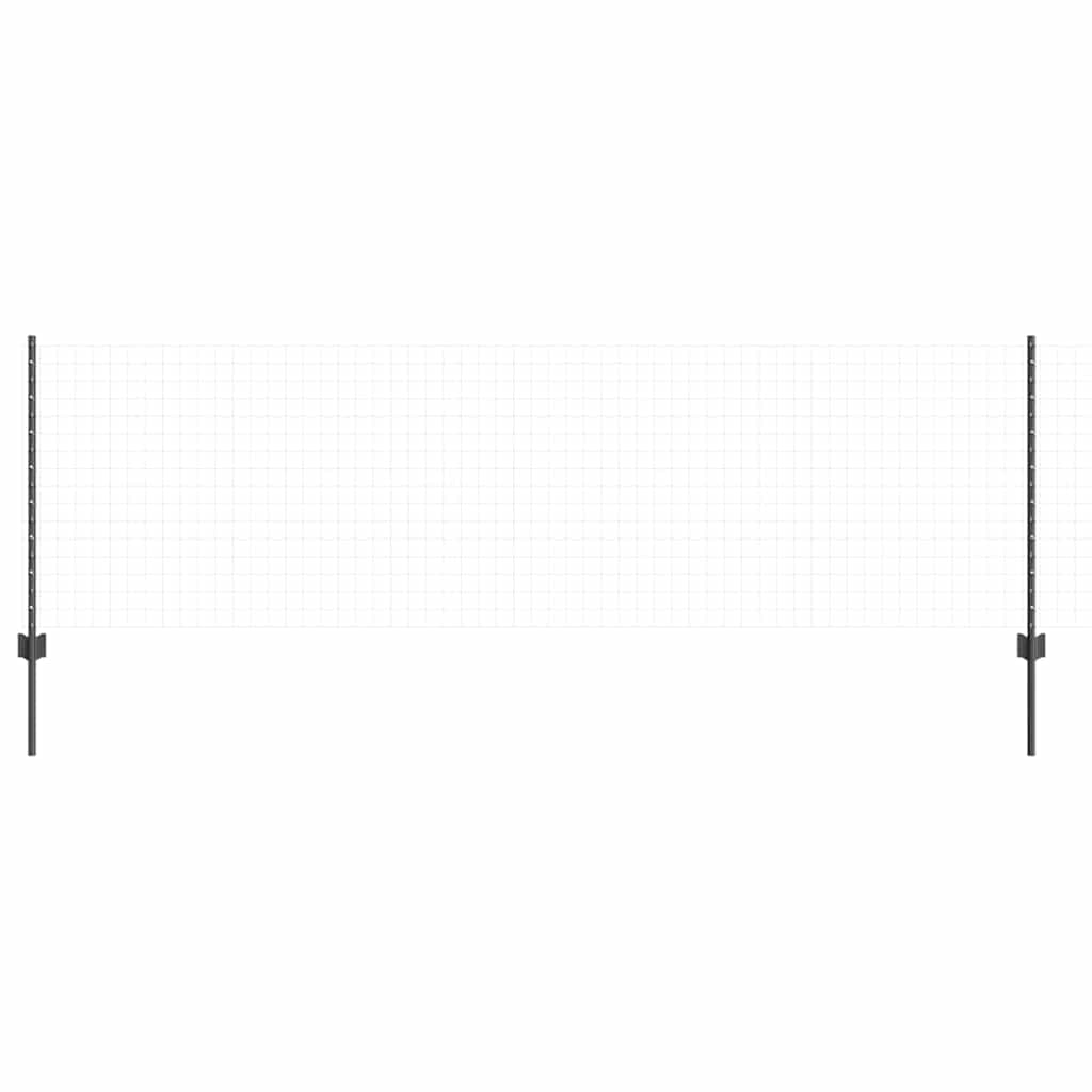 Stup za ogradu 5 pcs Siva 80 cm Čelik