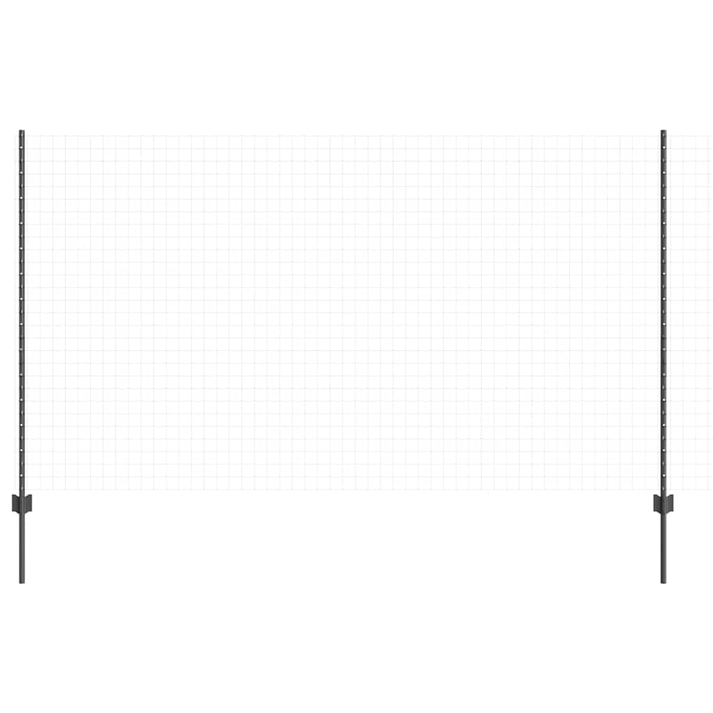 Stup za ogradu 5 pcs Siva 140 cm Čelik
