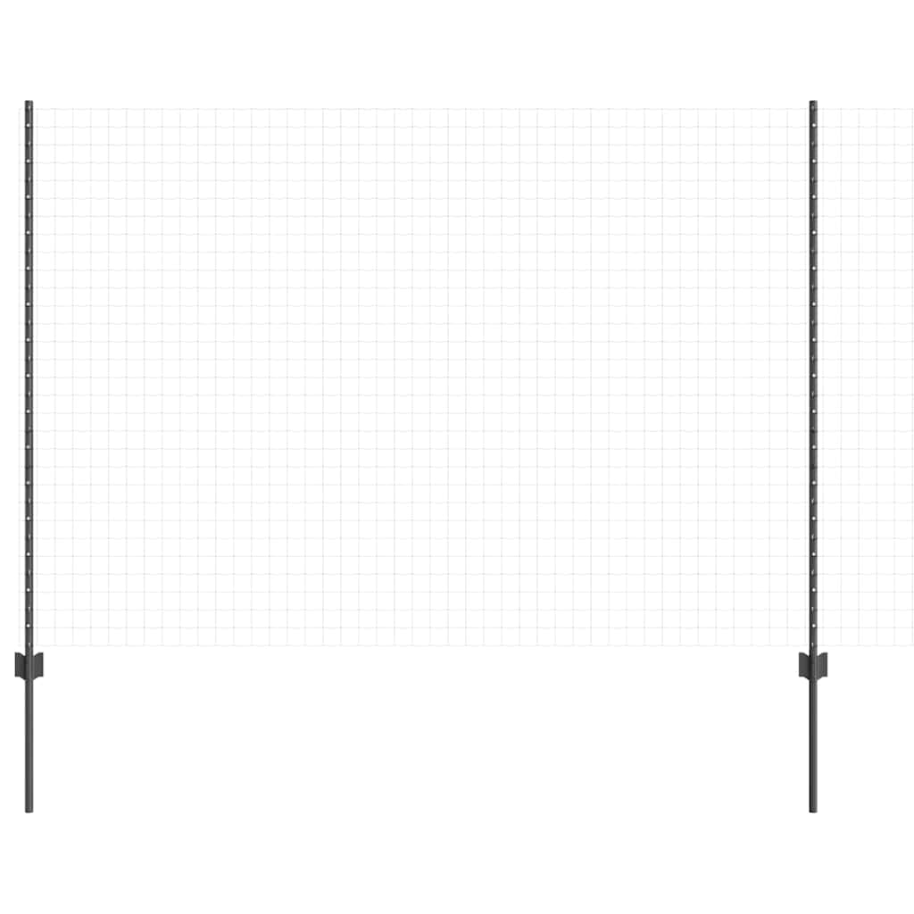 Stup za ogradu 5 pcs Siva 150 cm Čelik