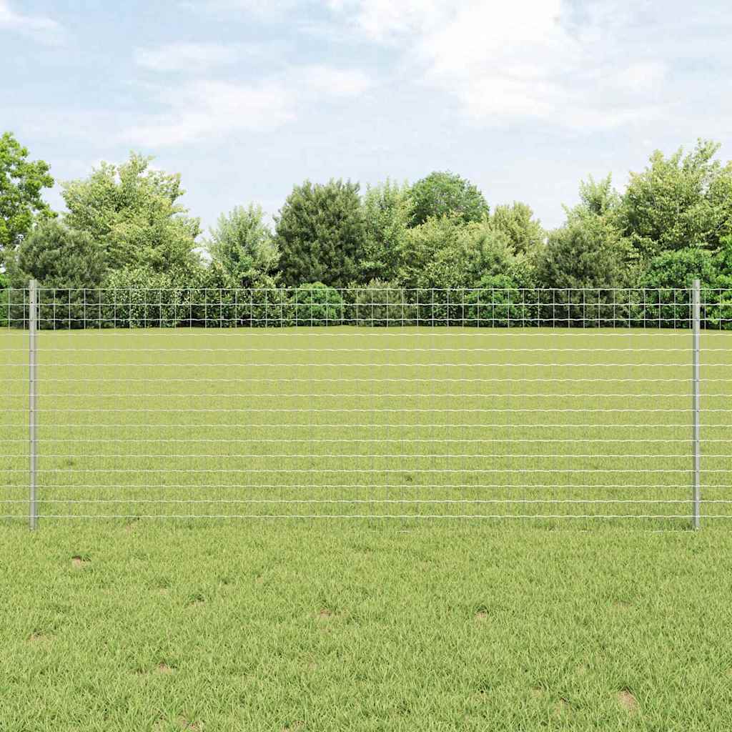 Stup za ogradu 5 pcs Srebrno 80 cm Čelik