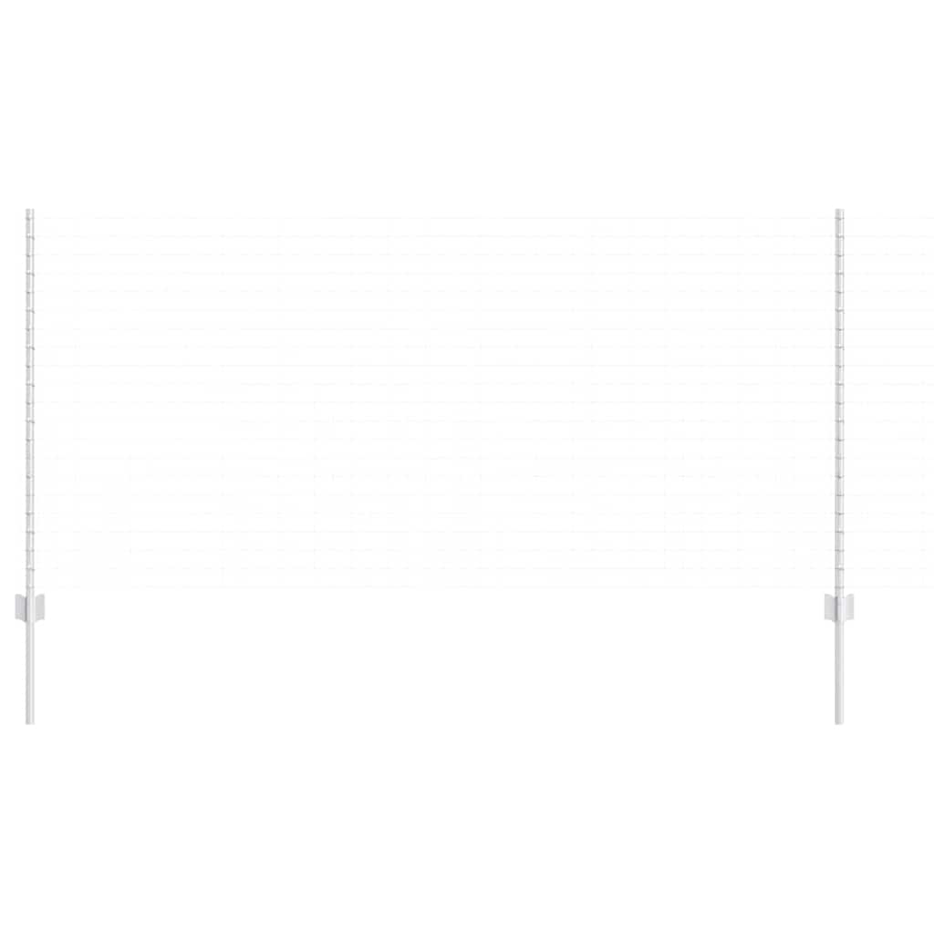 Stup za ogradu 5 pcs Srebrno 120 cm Čelik