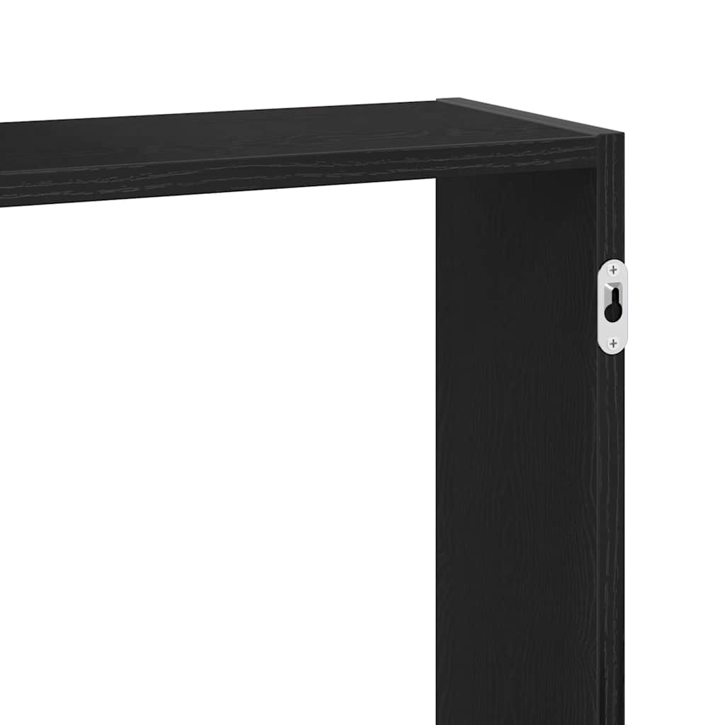 Zidna polica crni hrast 159x18x65 cm inženjerski drvo