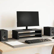 Stalak za monitor Crni hrast 54x22x15 cm Konstruirano drvo