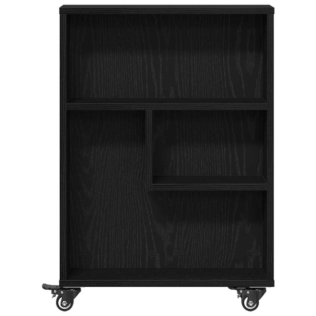 Uska kolica za pohranu Crni hrast 48 x 13 x 68 cm