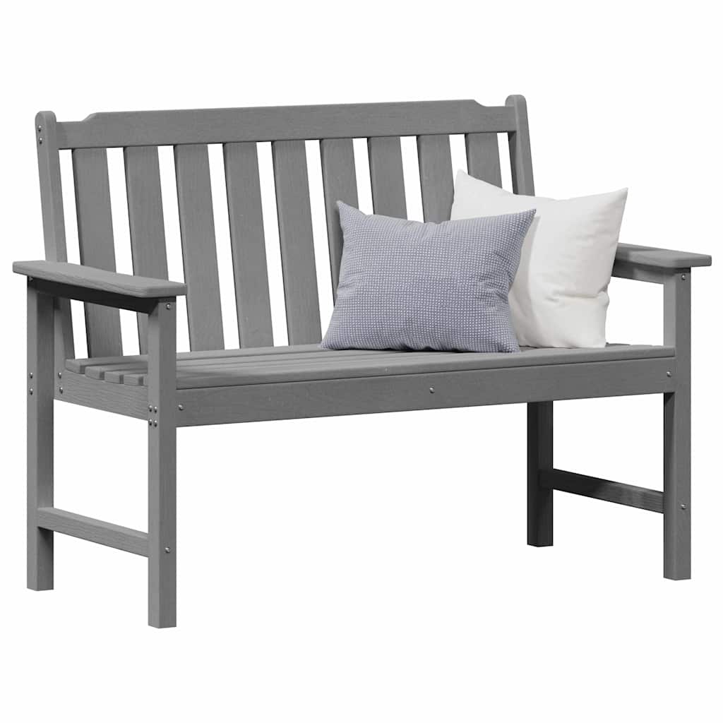 Vrtna klupa Svijetlo siva 120 x 59 x 88 cm HDPE