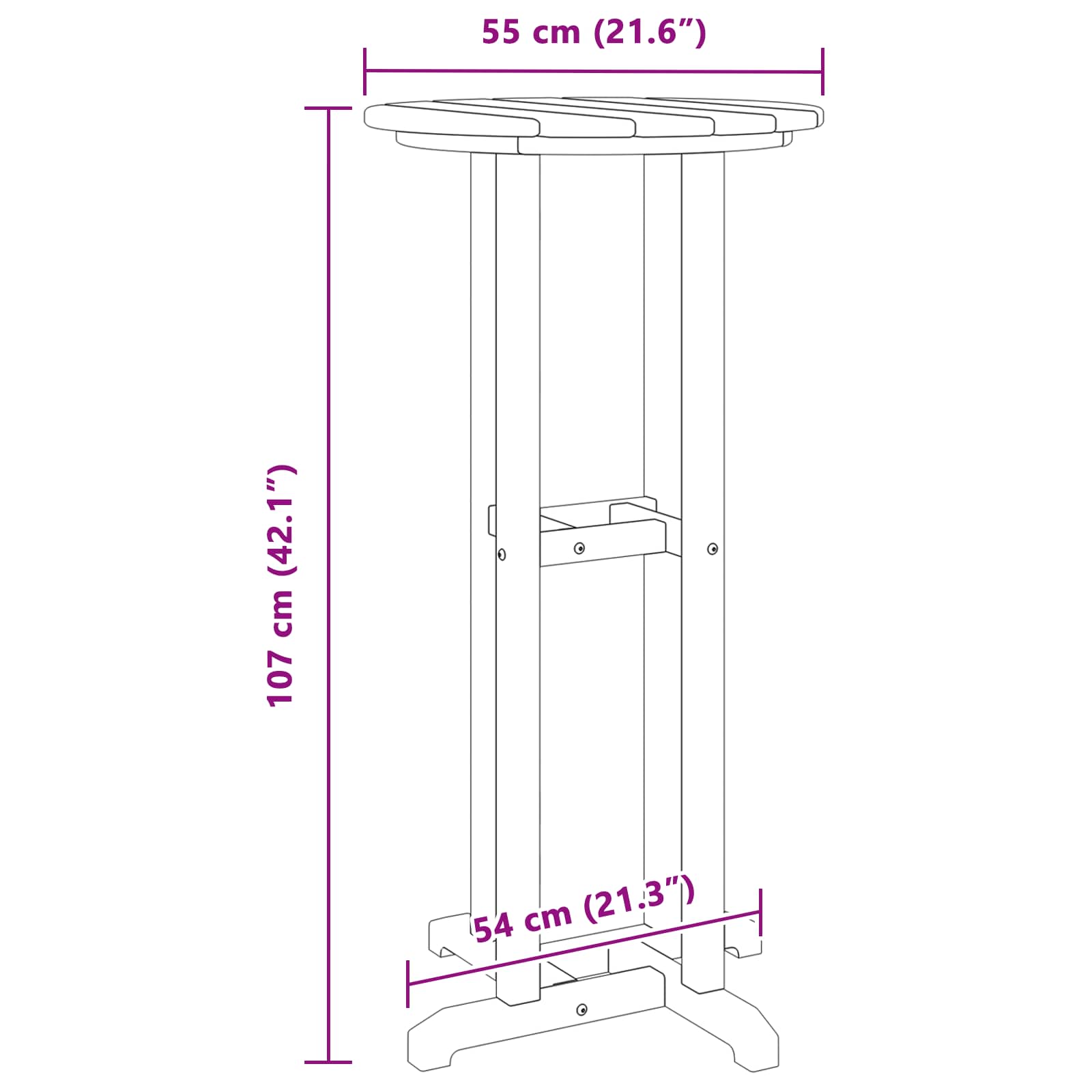Stol za bar Svijetlo siva 55 x 55 x 107 cm Polietilen