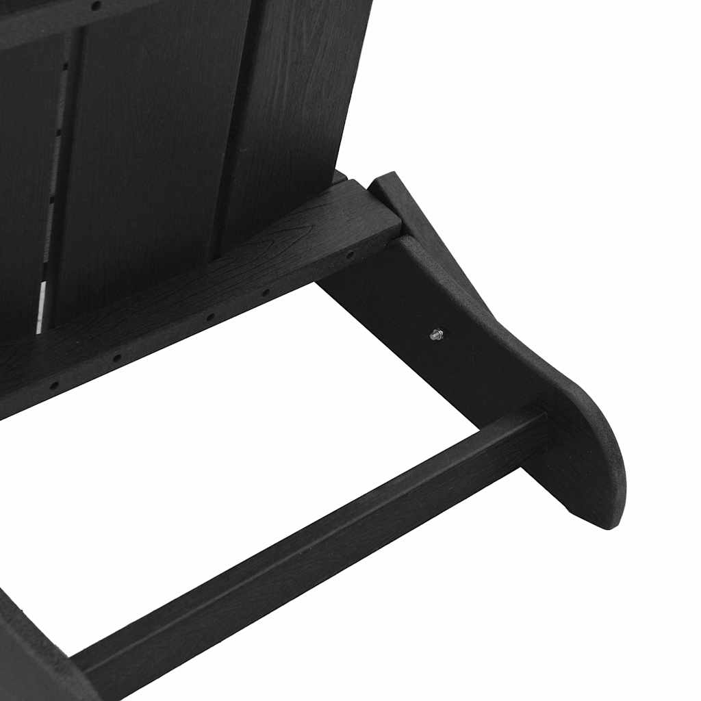 Sklopiva Adirondack stolica Crna 80,5 x 74,5 x 92 cm HDPE