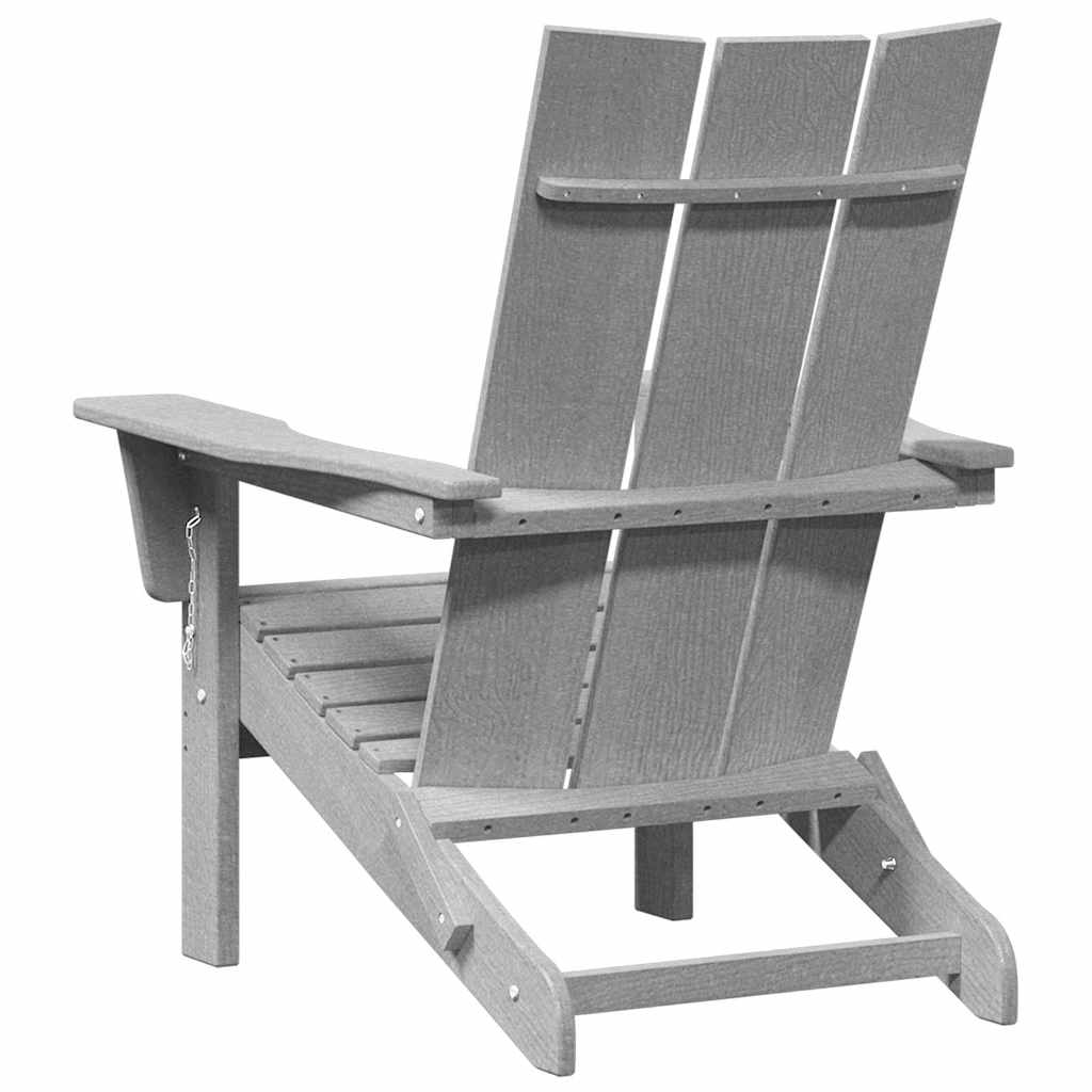 Sklopiva Adirondack stolica Svijetlo siva 80,5 x 74,5 x 92 cm