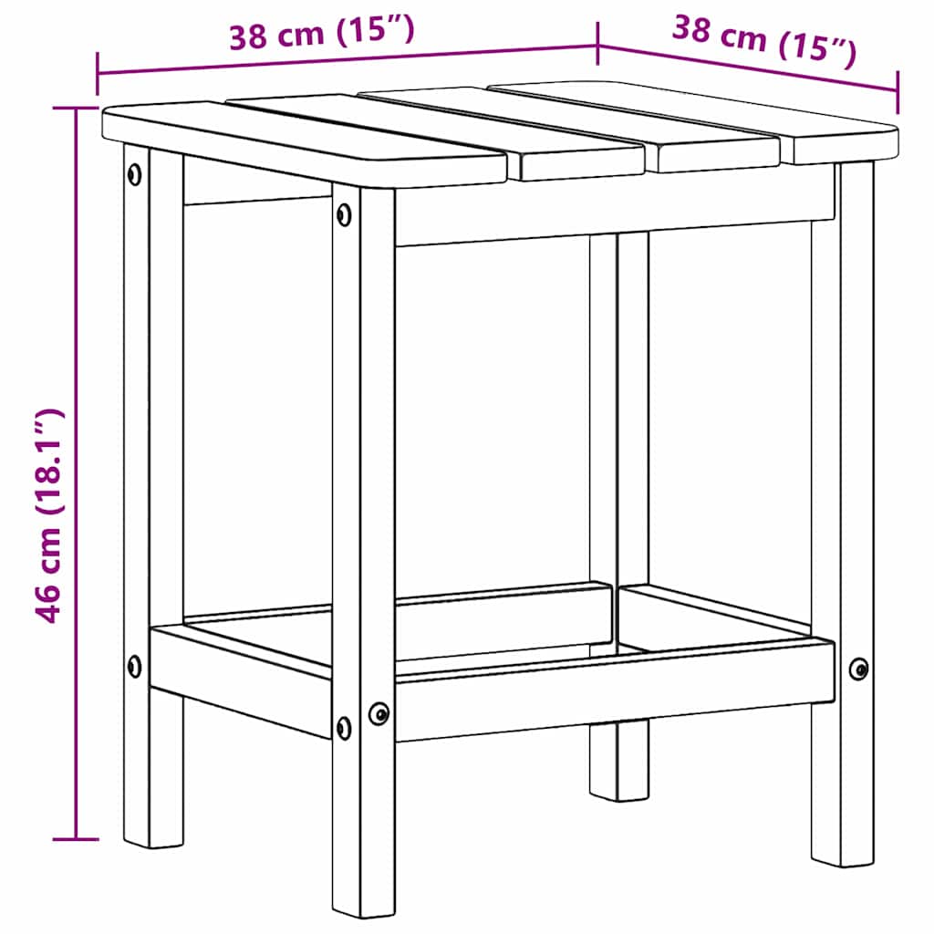 Bocni stol Svijetlo siva 38 x 38 x 46 cm Polietilen