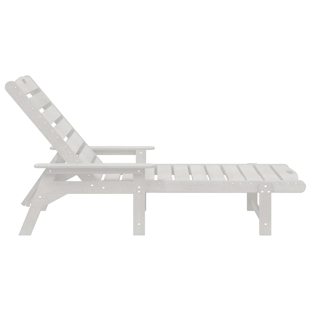 Ležaljka Bijelo 195,5 x 53 x 98,5 cm HDPE