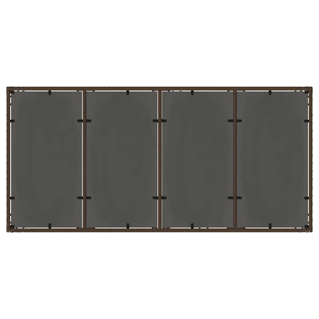 Vrtni set za objed 7 pcs Smeđa poliratan