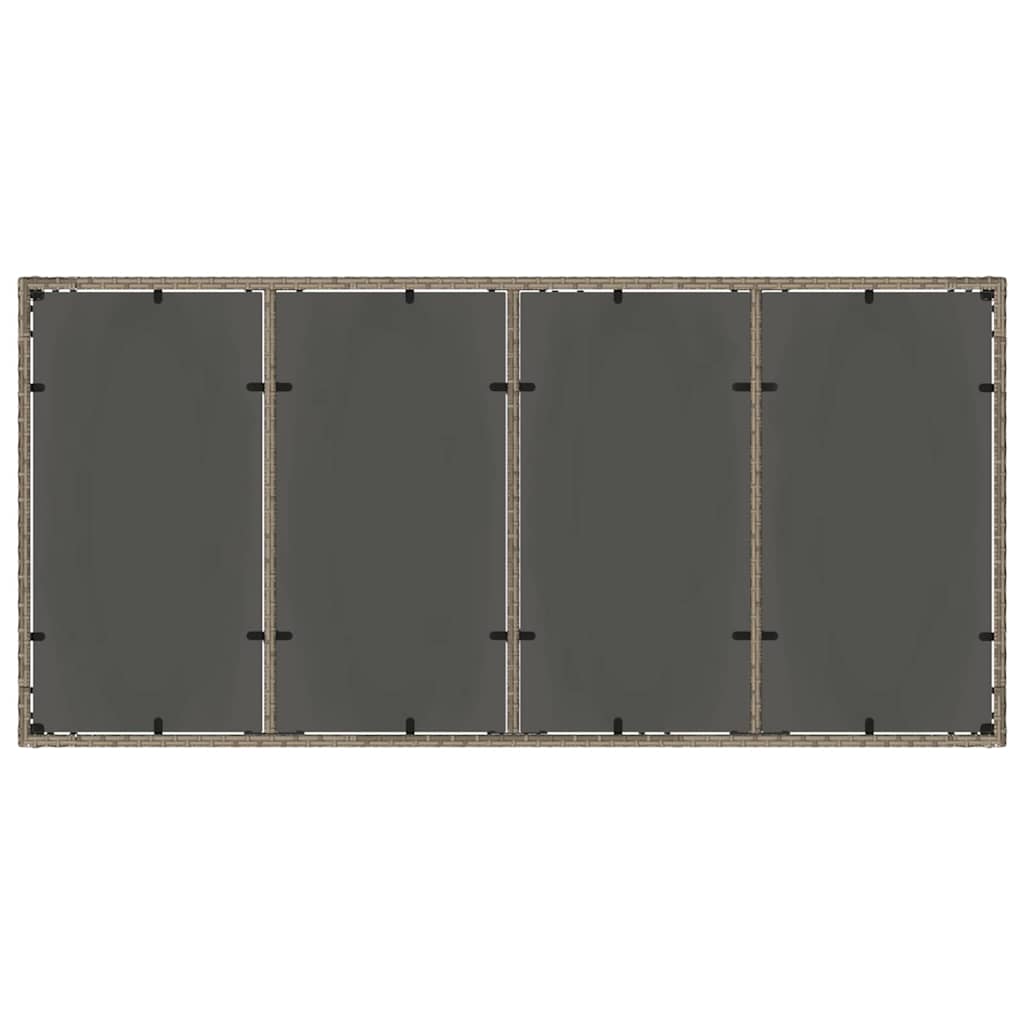 Vrtni set za objed 9 pcs Siva poliratan