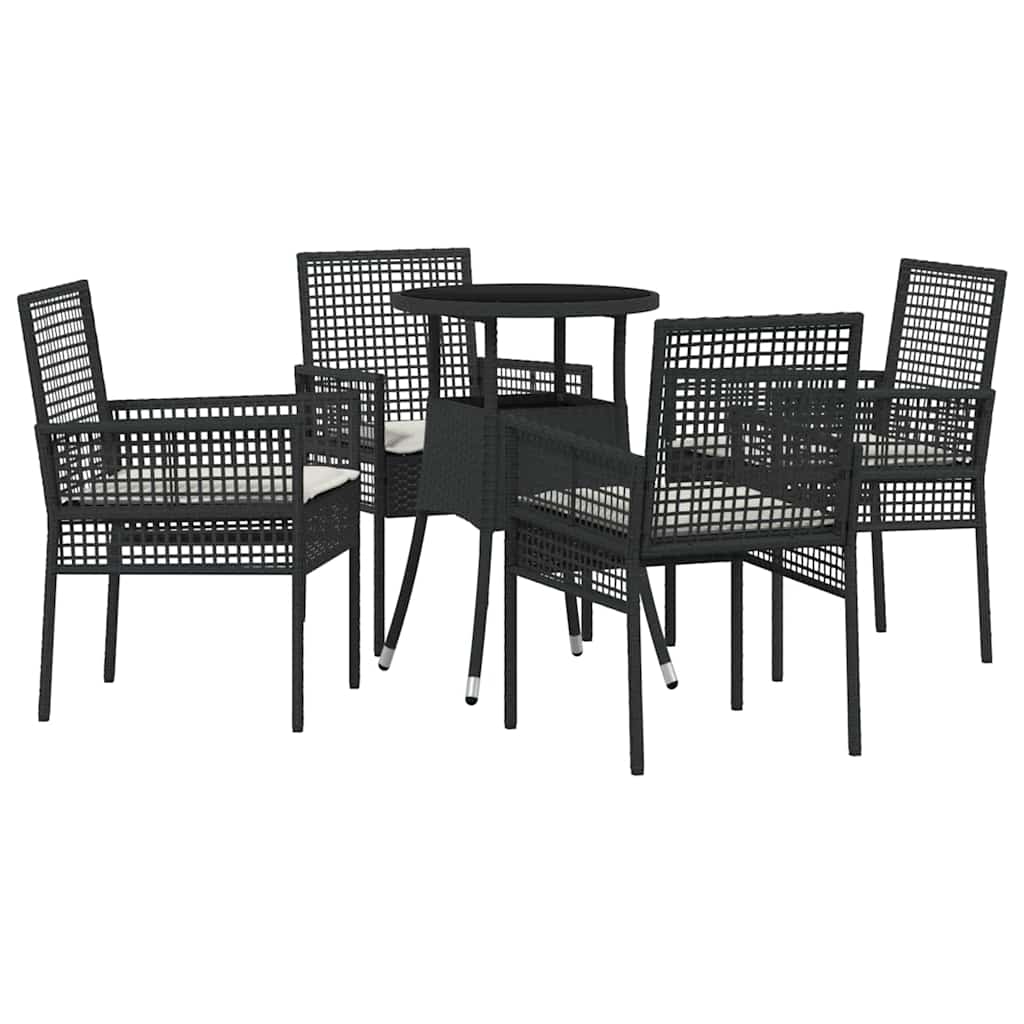 Vrtni set za objed 5 pcs Crna poliratan
