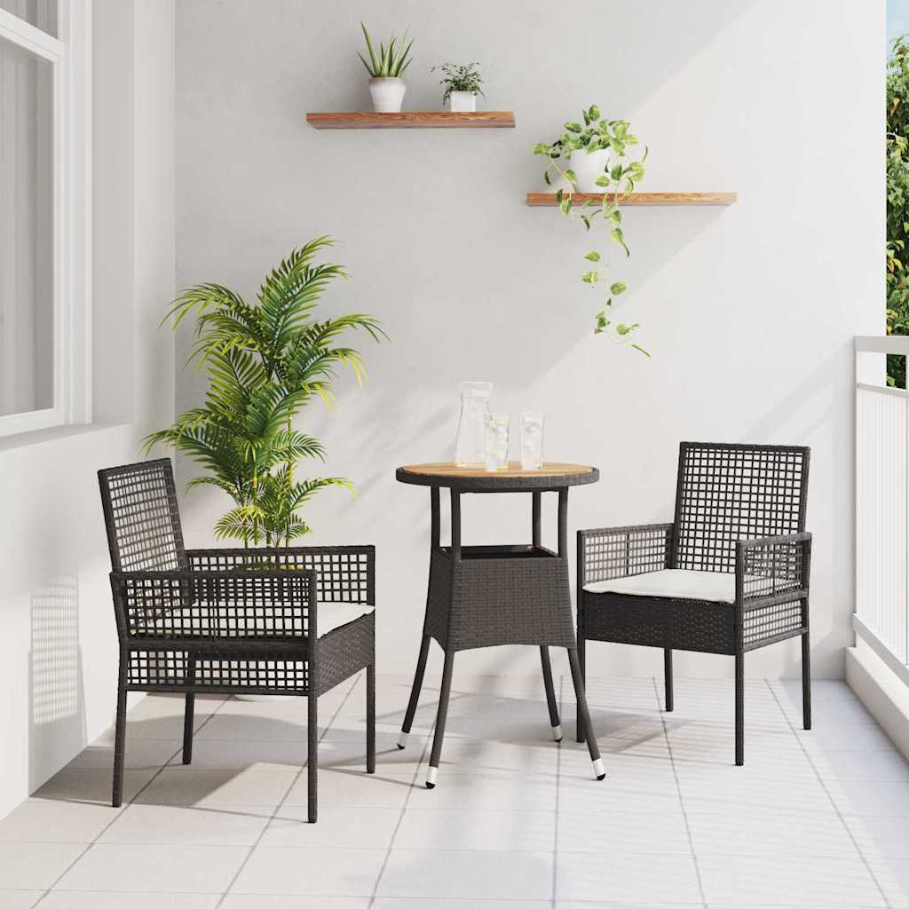 Vrtni set za objed 3 pcs Crna poliratan