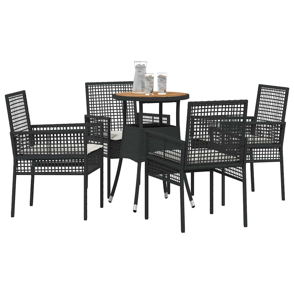 Vrtni set za objed 5 pcs Crna poliratan