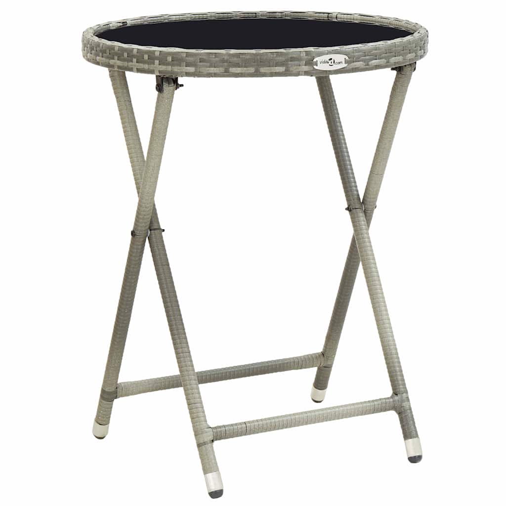 Bistro set za vrt 3 pcs Siva poliratan