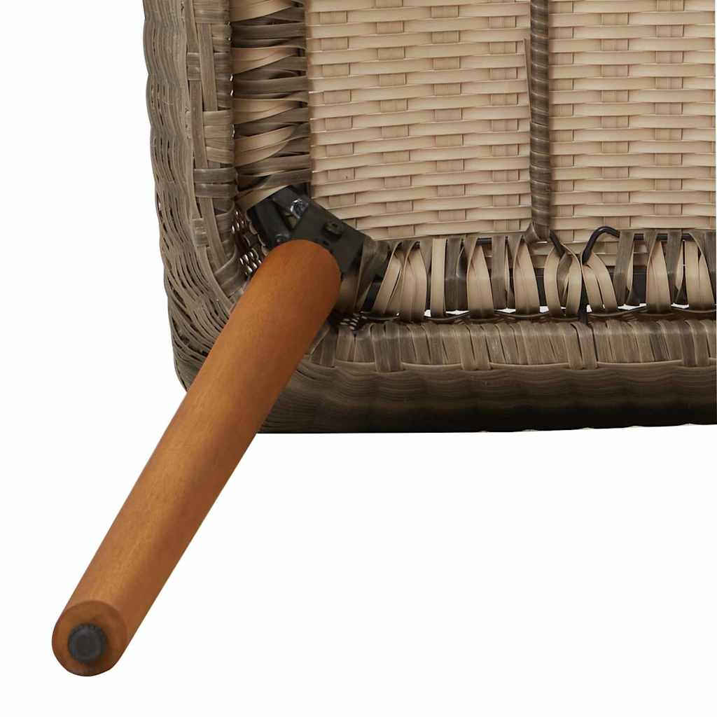 Vrtna stolica s jastukom 2 pcs Crna 62,5 x 55 x 82 cm poliratan