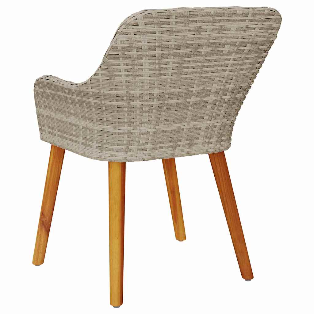Vrtna stolica 2 pcs Svijetlo siva 62,5 x 55 x 82 cm poliratan