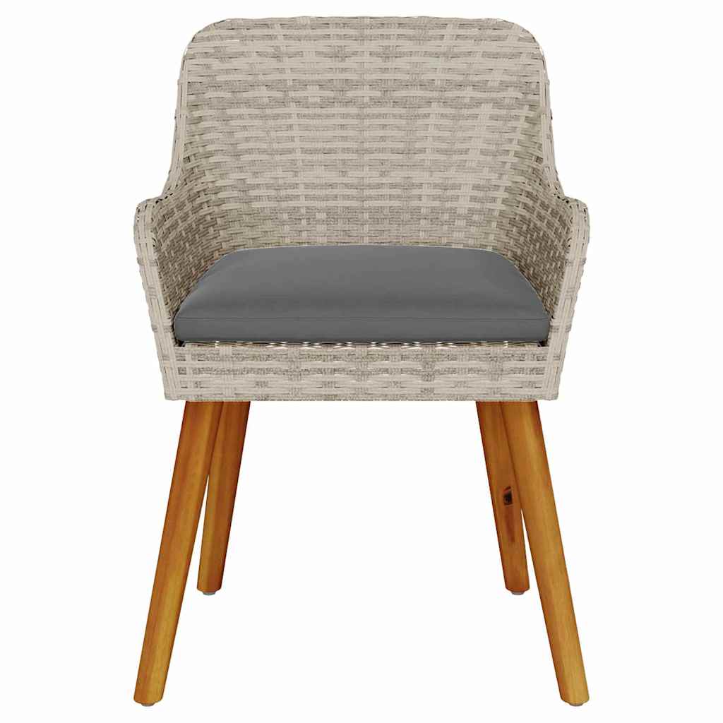 Vrtna stolica 2 pcs Svijetlo siva 62,5 x 55 x 82 cm poliratan