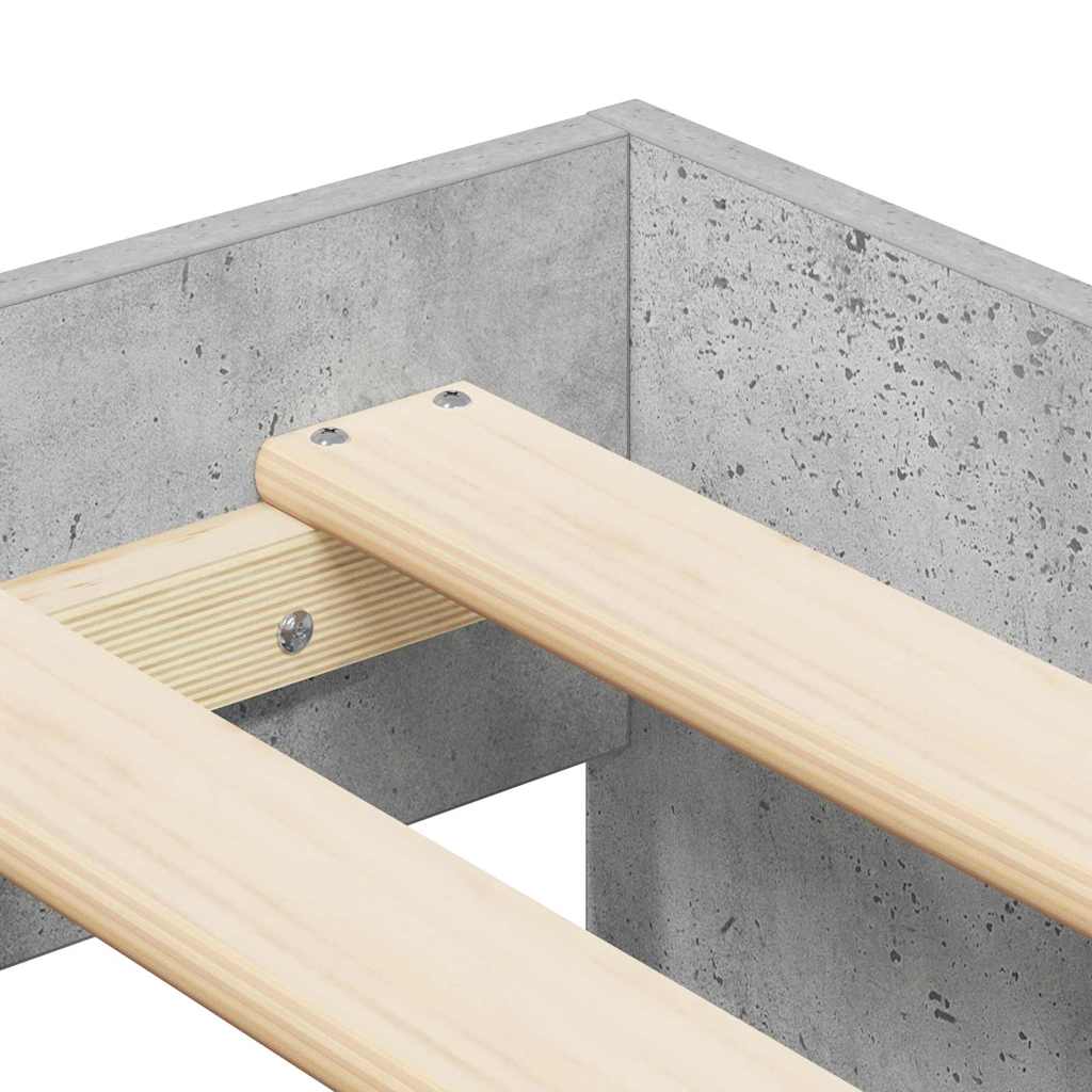 Krevetna konstrukcija s ladicama Betonski sivi 100 x 200 cm