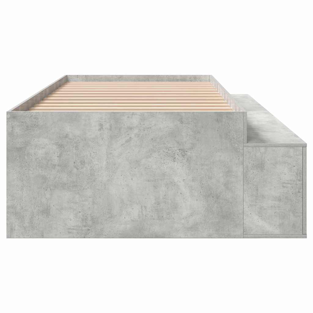 Krevetna konstrukcija s ladicama Betonski sivi 100 x 200 cm