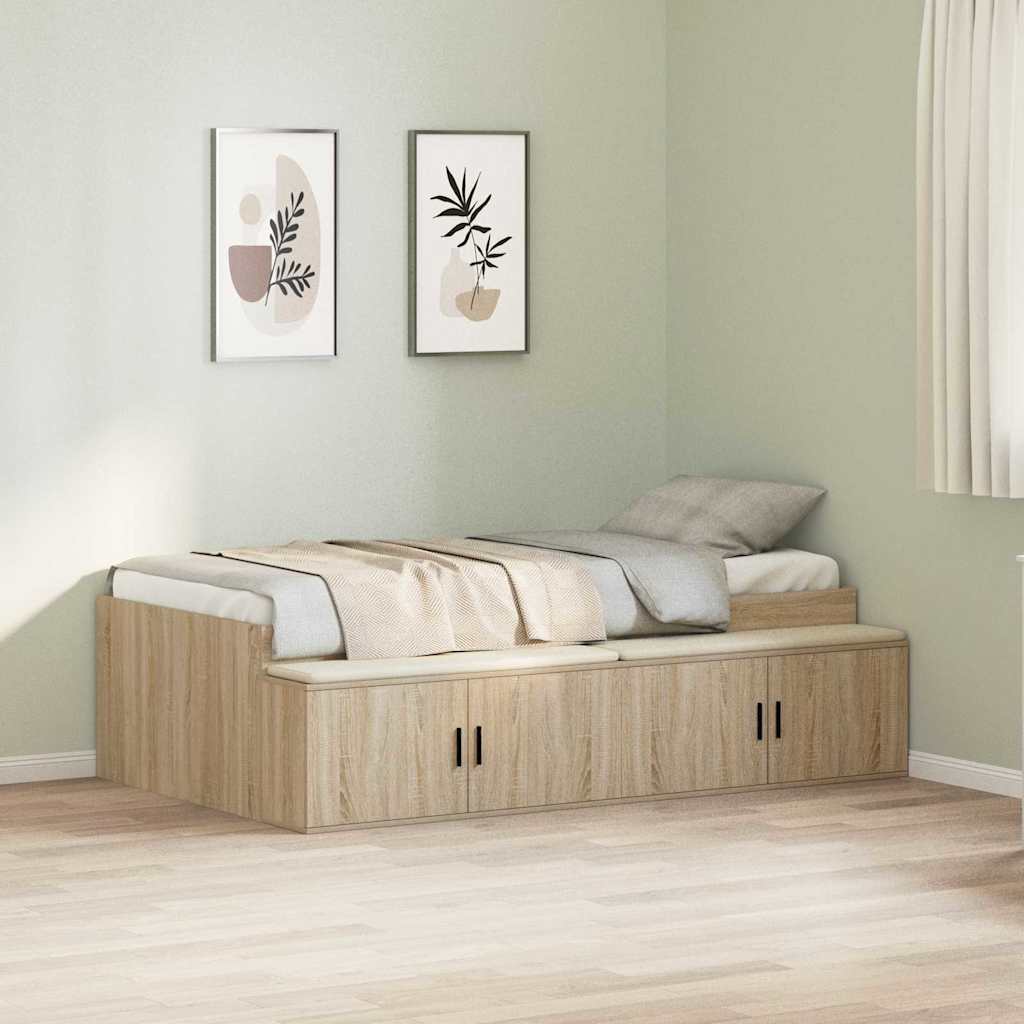 Krevetna konstrukcija s ladicama Sonoma hrast 90 x 200 cm