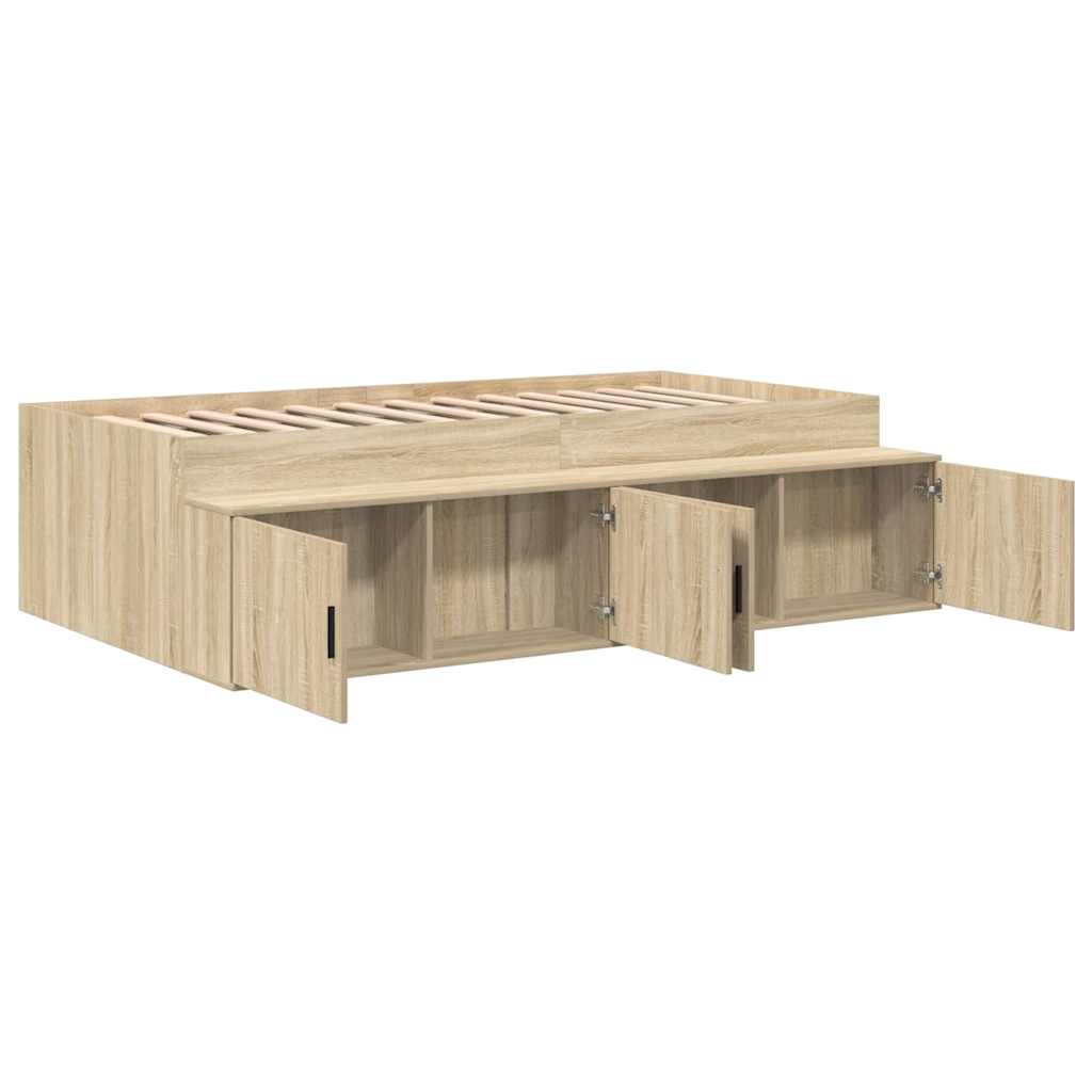 Krevetna konstrukcija s ladicama Sonoma hrast 90 x 200 cm