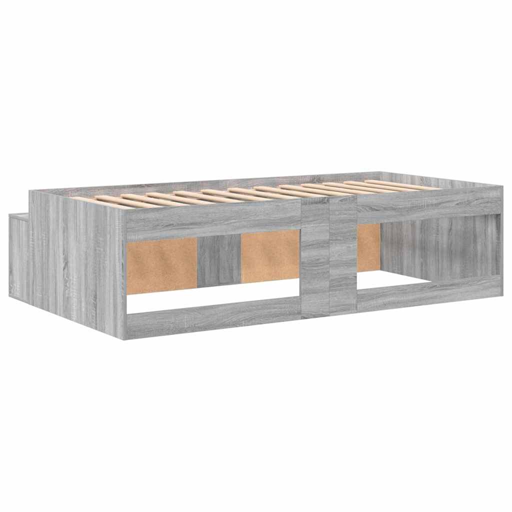 Krevetna konstrukcija Siva Sonoma 90 x 200 cm Konstruirano drvo