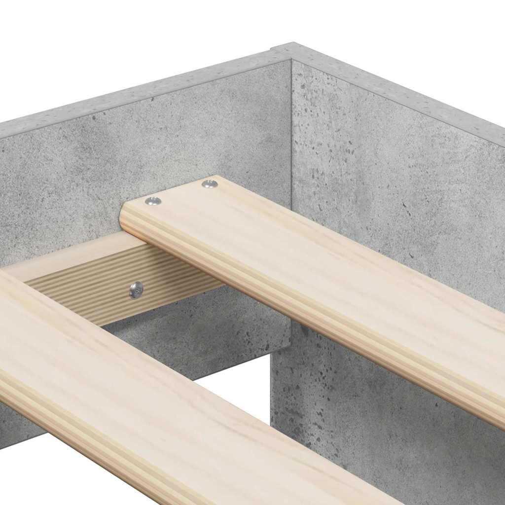 Krevetna konstrukcija s ladicama Betonski sivi 80 x 200 cm