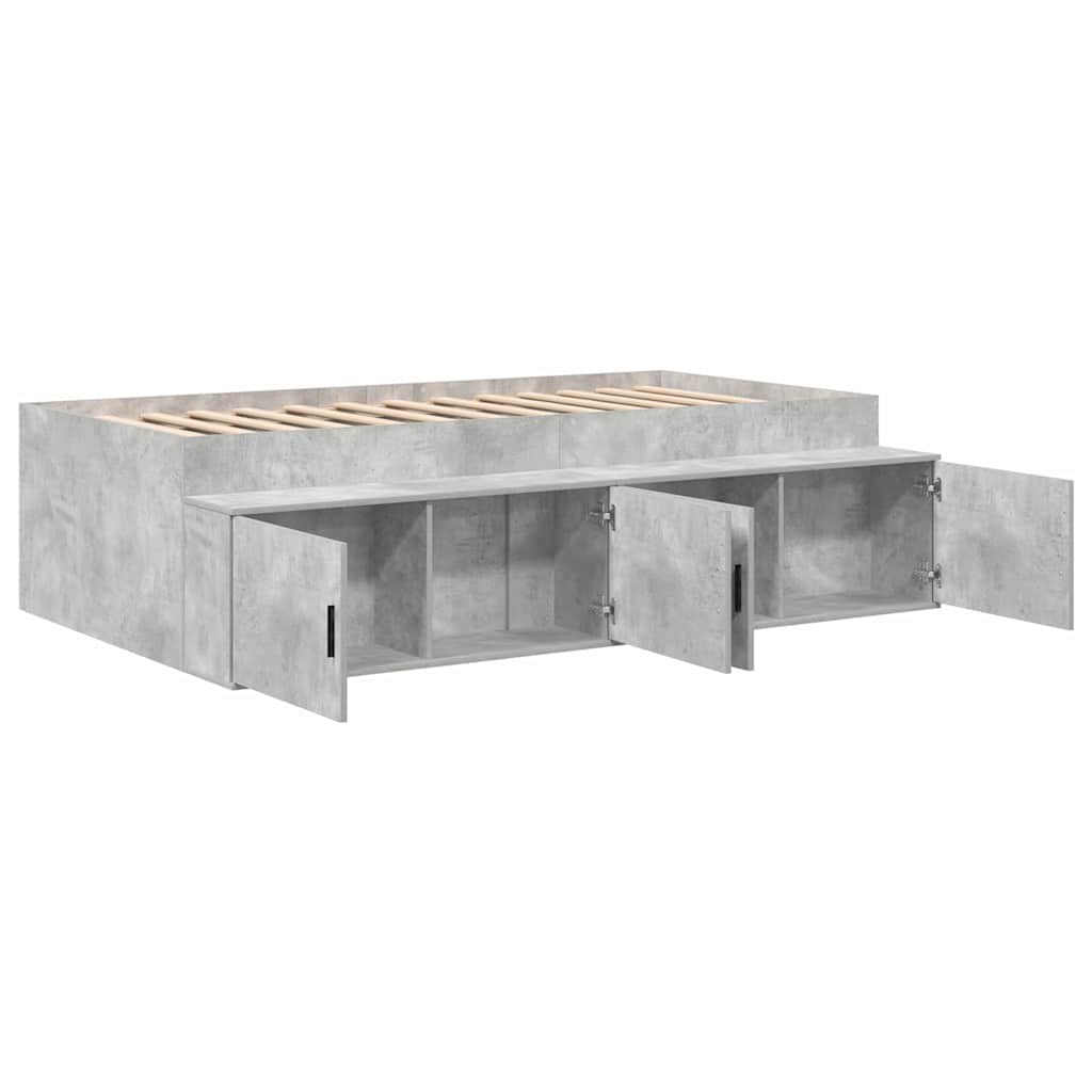 Krevetna konstrukcija s ladicama Betonski sivi 80 x 200 cm
