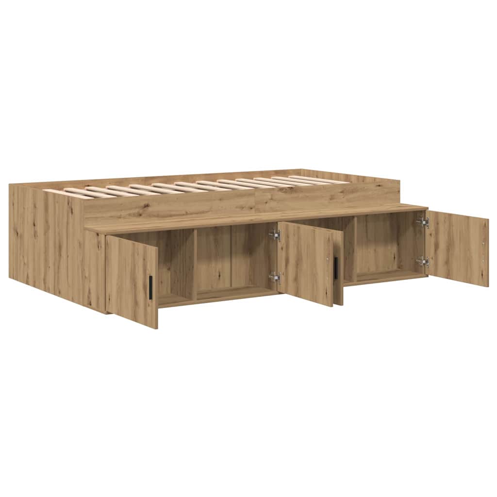 Krevetna konstrukcija s ladicama Umjetnički hrast 80 x 200 cm