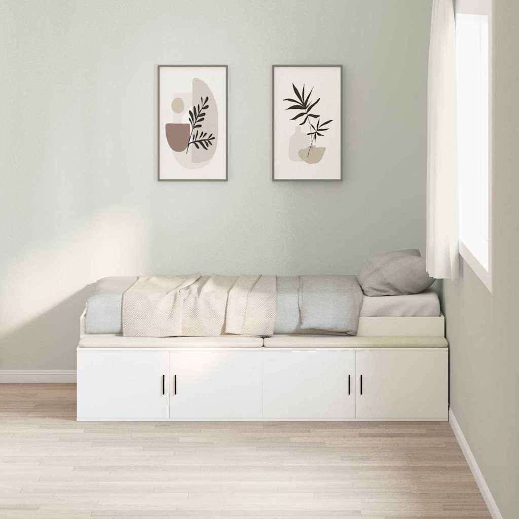 Krevetna konstrukcija Bijelo 90 x 190 cm Konstruirano drvo