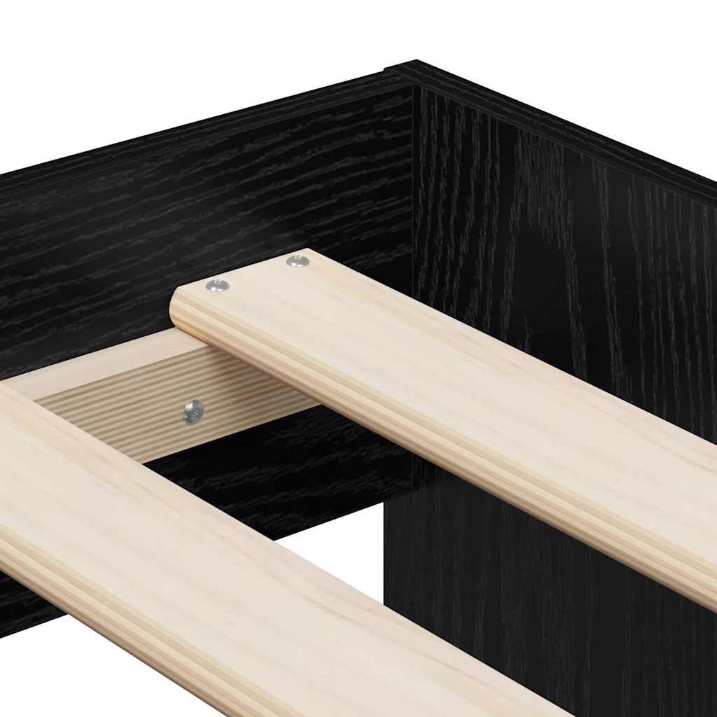 Krevetna konstrukcija Crni hrast 70 x 190 cm Konstruirano drvo